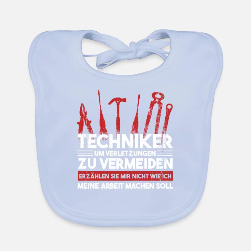 Techniker Beruf Fachmann Technik Geschenk Baby Bio-Lätzchen
