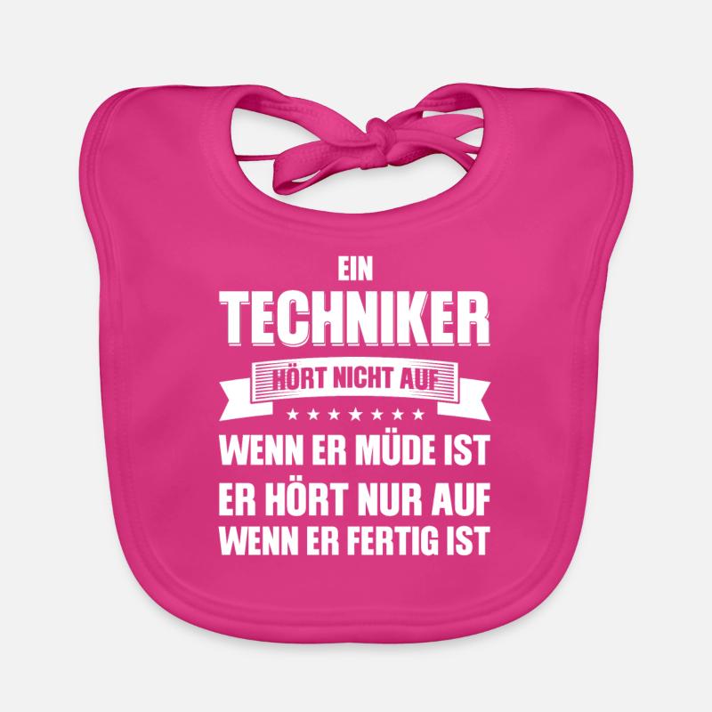 Techniker Beruf Technik Geschenk - Baby Bio-Lätzchen - Fuchsia