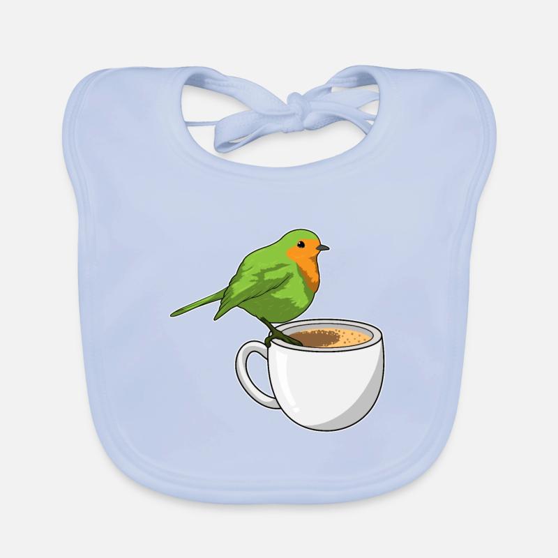 Bird Coffee Mug Organic Baby Bibs