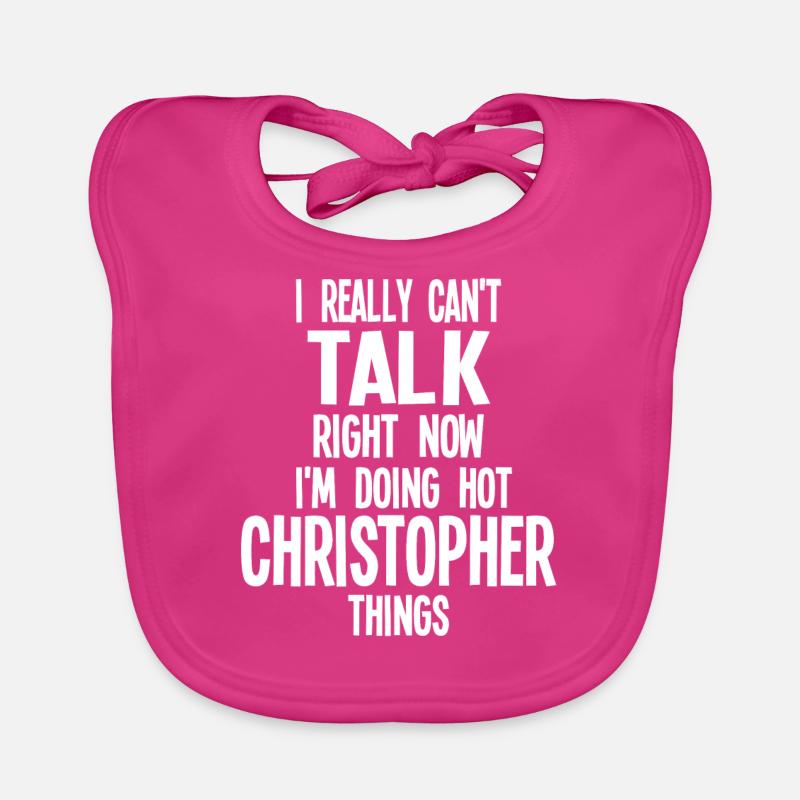 Vorname Christopher Name Christopher Geschenk Baby Bio-Lätzchen