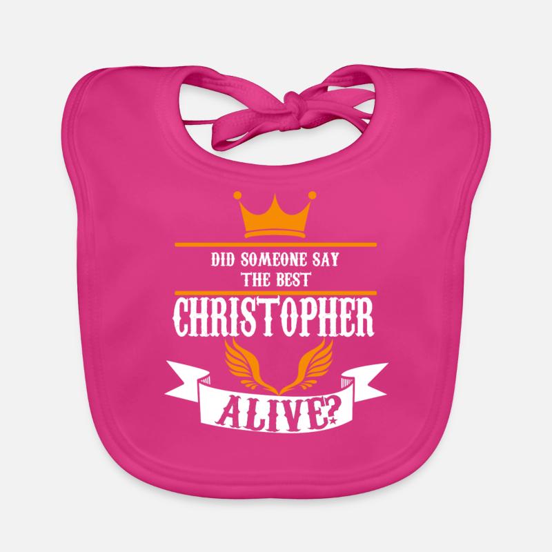Vorname Christopher Name Christopher Geschenk Baby Bio-Lätzchen