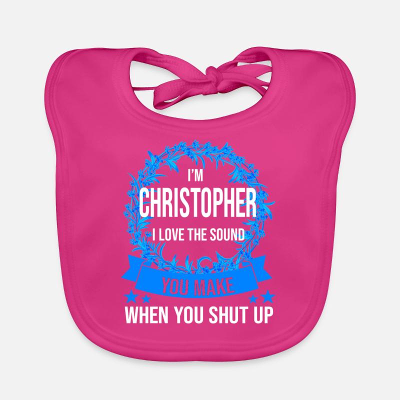 Vorname Christopher Name Christopher Geschenk Baby Bio-Lätzchen