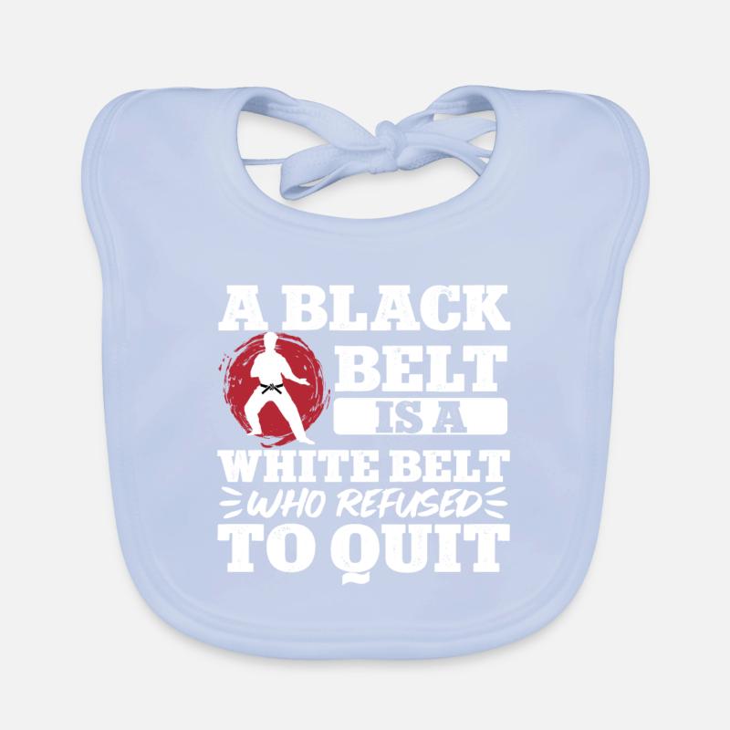 Karate Black Belt Gi Uniform A Baby Bio-Lätzchen