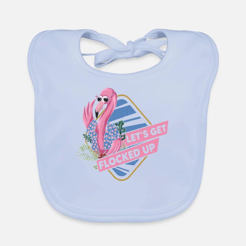 Let's Get Flocked Up Organic Baby Bibs