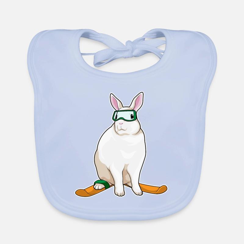 Rabbit Skier Ski Organic Baby Bibs