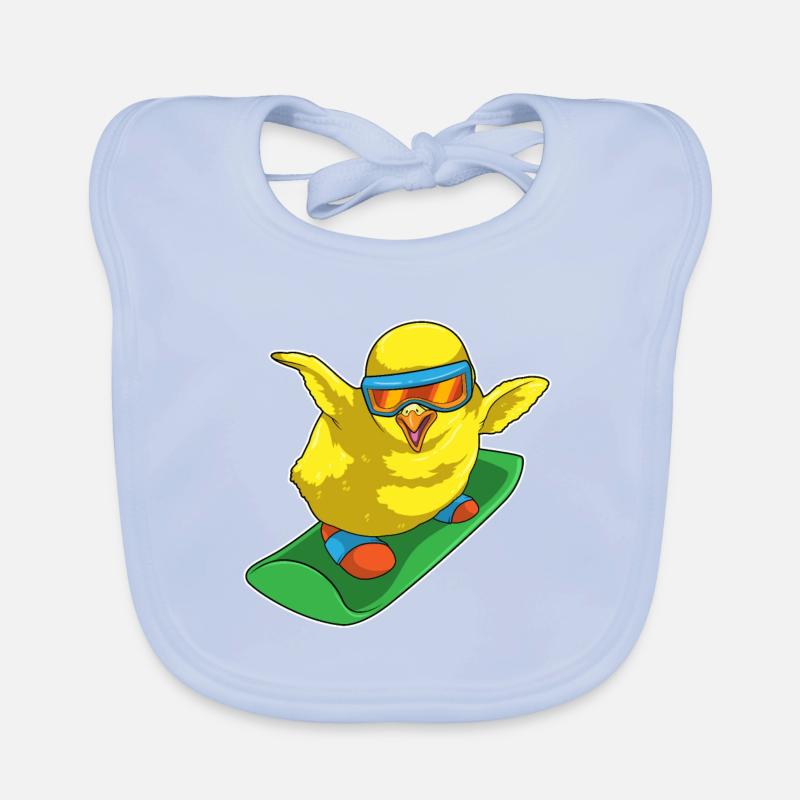 Chick Snowboarder Snowboard Bavoir bio Bébé