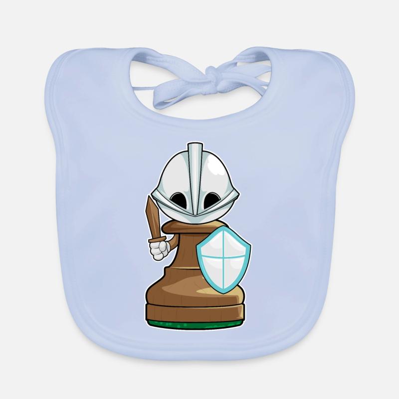 Pion Pion Échecs Bavoir bio Bébé