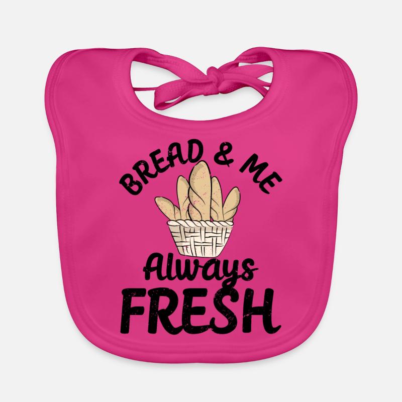 Funny bread baker Organic Baby Bibs