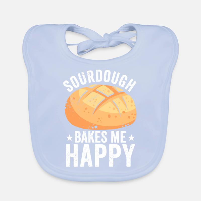 Funny bread baker Organic Baby Bibs
