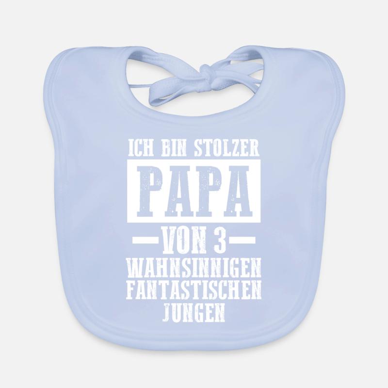 Papa 3 Söhne Vater Geschenk Baby Bio-Lätzchen