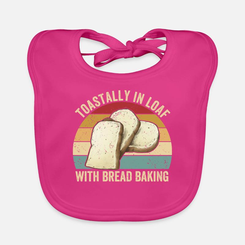Funny bread baker Organic Baby Bibs