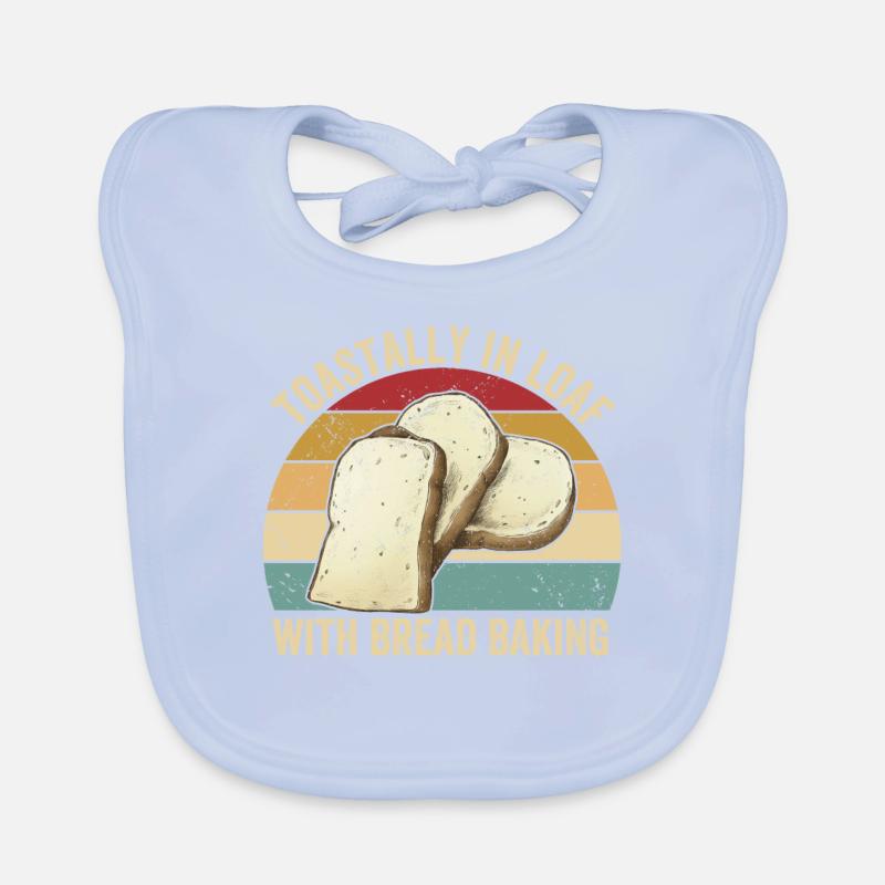 Funny bread baker Organic Baby Bibs