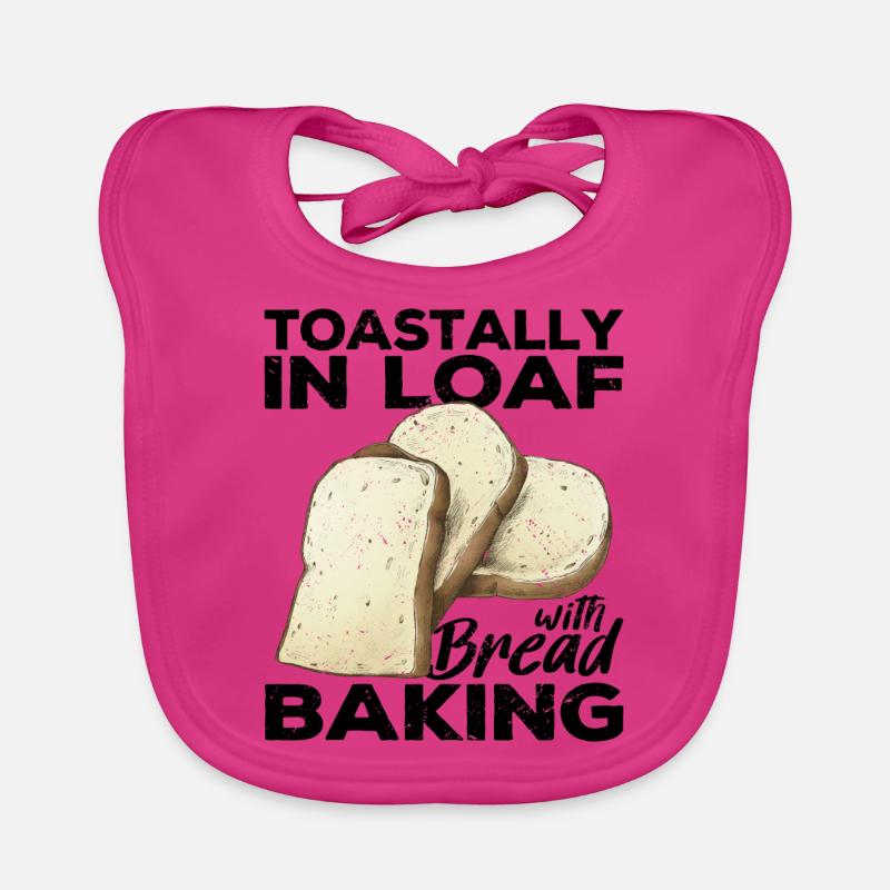 Funny bread baker Organic Baby Bibs