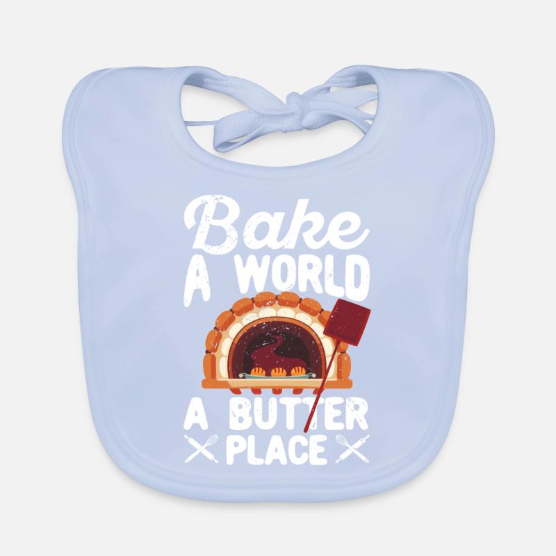 Funny bread baker Organic Baby Bibs