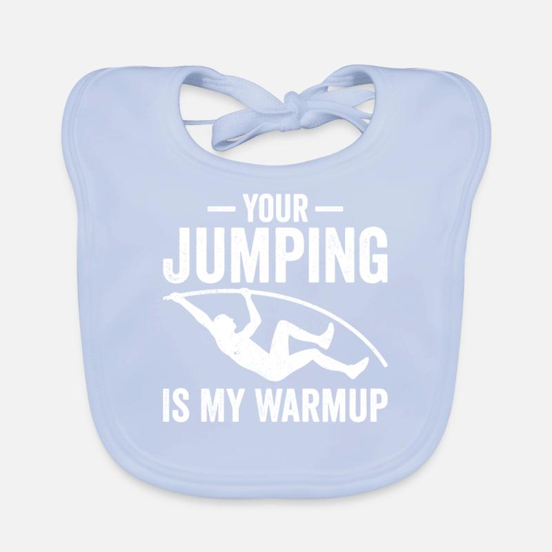 Fun Pole Vault Pole Vault Organic Baby Bibs