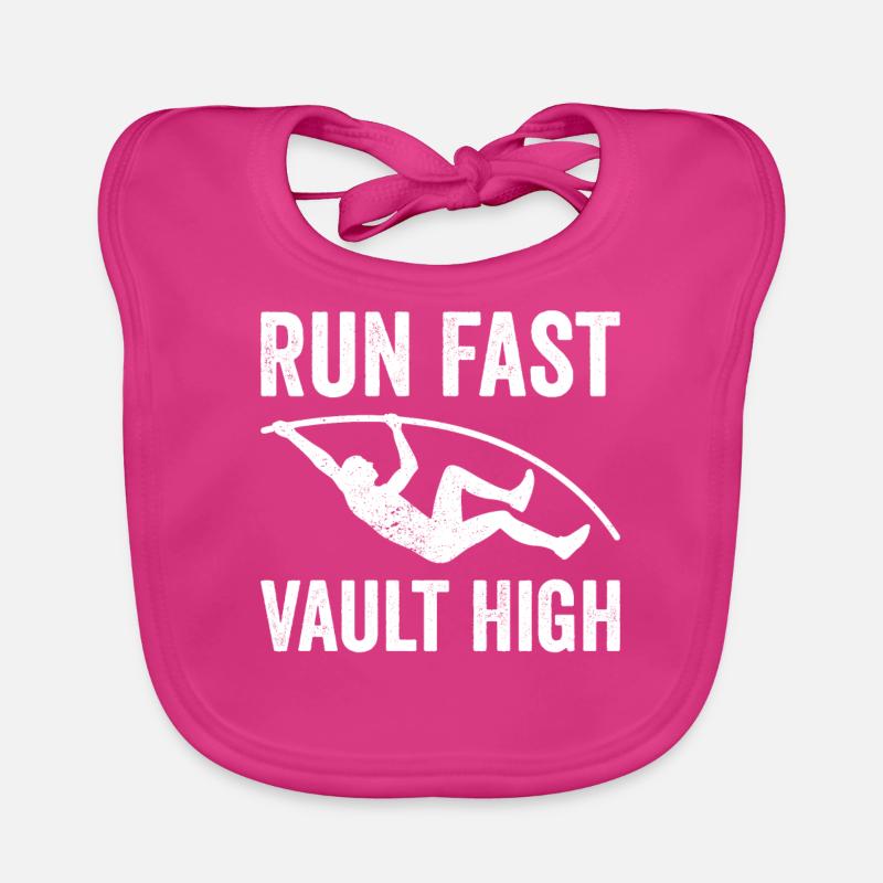 Fun Pole Vault Pole Vault Organic Baby Bibs