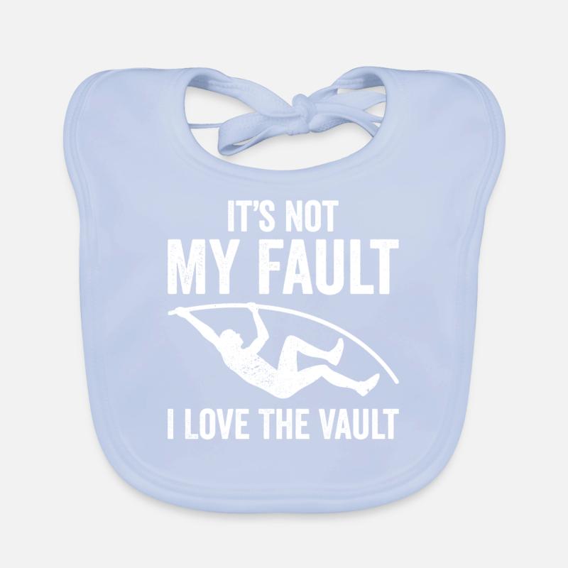 Fun pole vault Organic Baby Bibs
