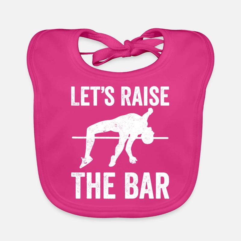 Funny Pole Vault Pole Vault Organic Baby Bibs