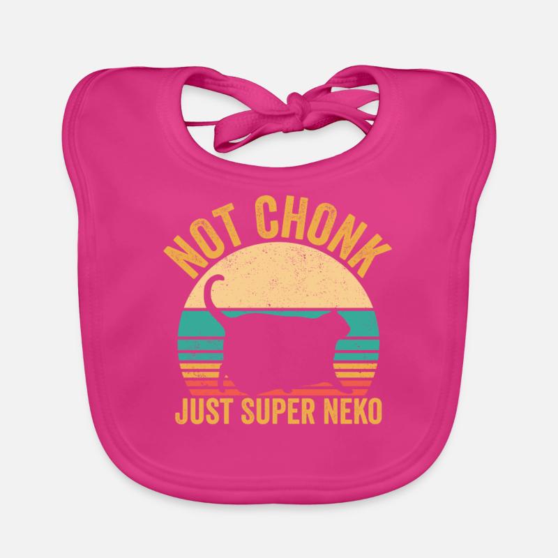 Chonk Meme Cat Pas Chonk seulement Super Neko Bavoir bio Bébé