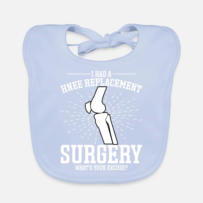 Knee replacement Organic Baby Bibs