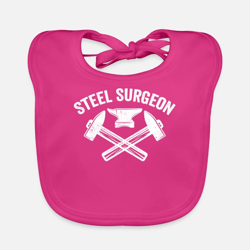 Steel Surgeon Blacksmith Blacksmith Organic Baby Bibs