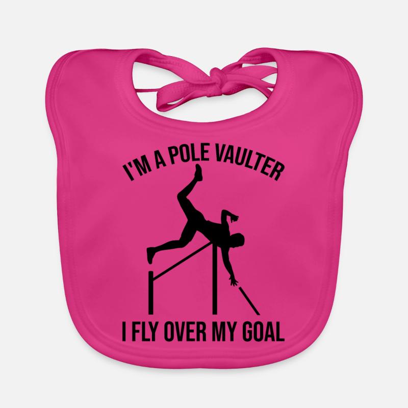 Fun pole vault Organic Baby Bibs