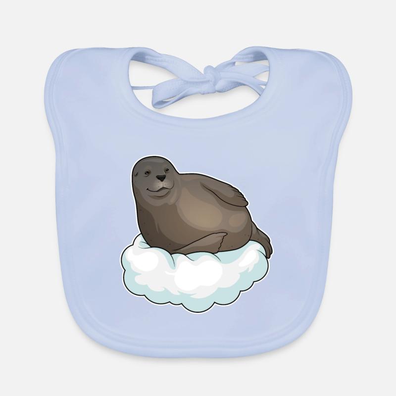 Seal Clouds Organic Baby Bibs