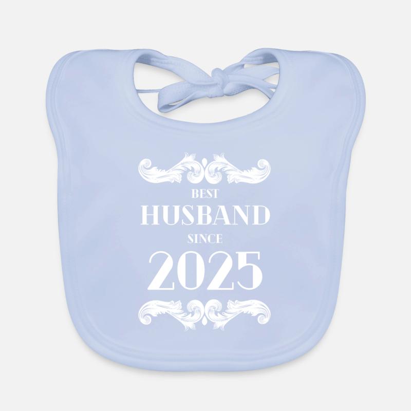 Bester Ehemann seit 2025 Hochzeitstag Baby Bio-Lätzchen