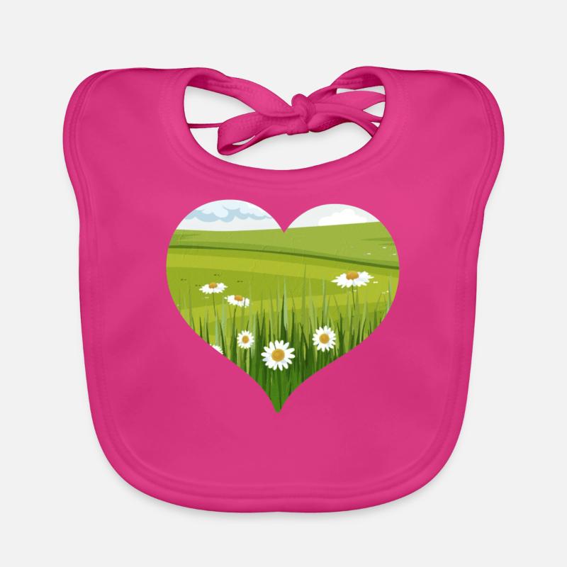 Bloomcore Aesthetic Flowercore Herzform Cottagecor Baby Bio-Lätzchen