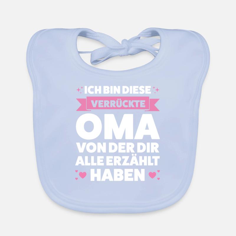 Oma Großmutter Enkelkinder Geschenk Baby Bio-Lätzchen