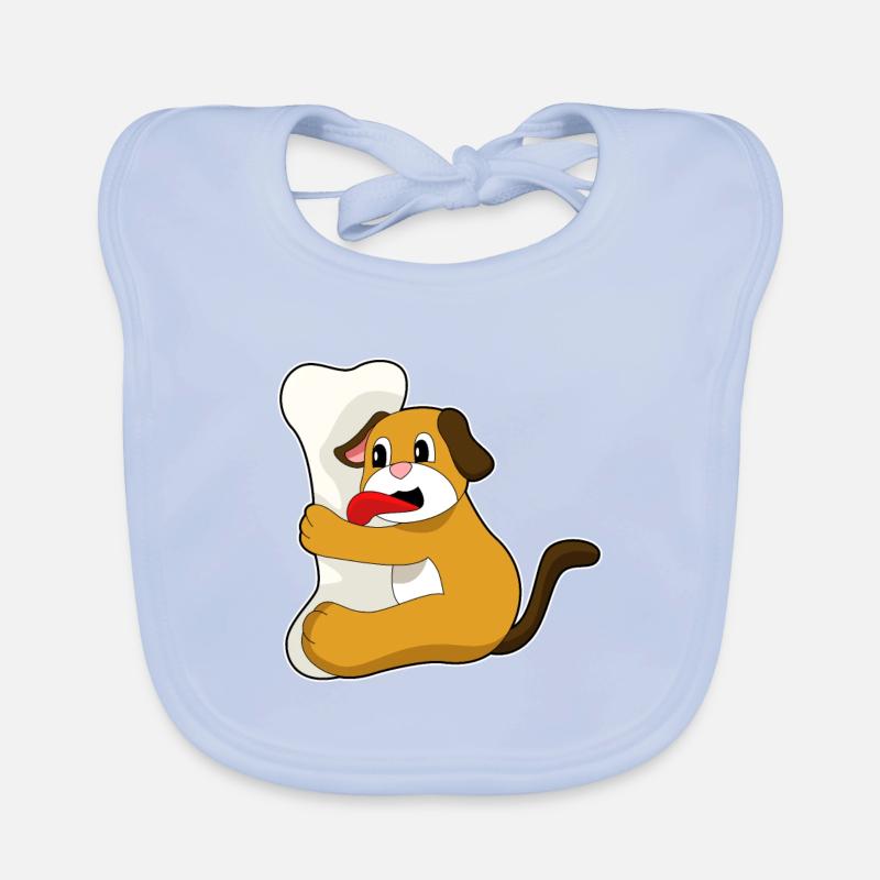 Hund Knochen Baby Bio-Lätzchen