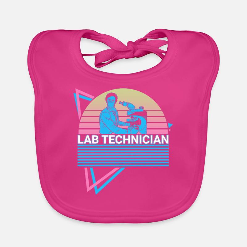 Laboratory Technician Retro Organic Baby Bibs