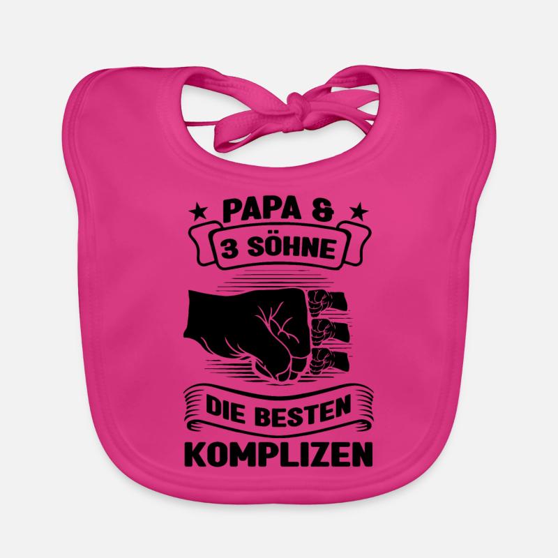 Papa 3 Söhne Vater Geschenk Baby Bio-Lätzchen