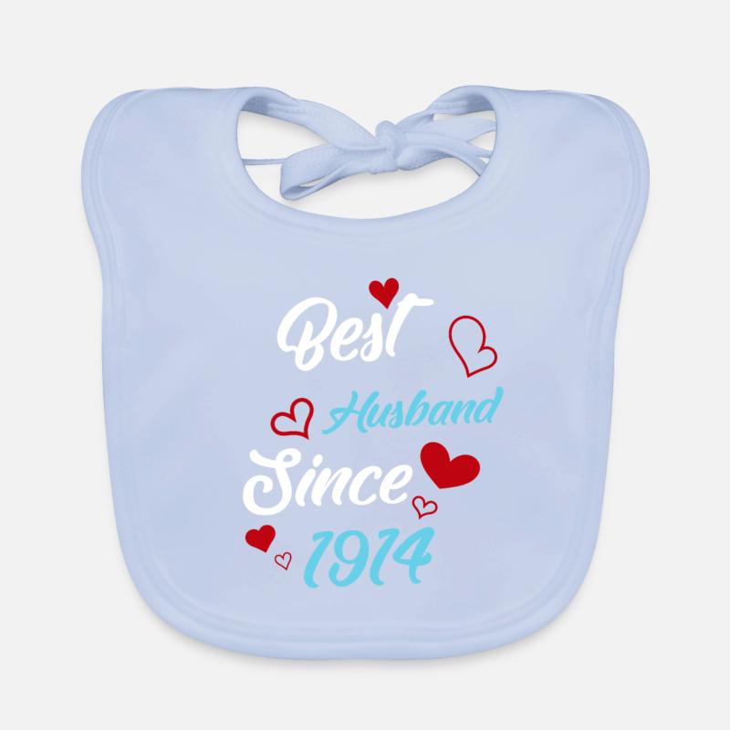 Bester Ehemann seit 1914 Hochzeit Baby Bio-Lätzchen