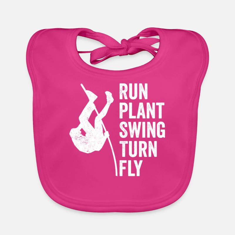 Fun Pole Vault Pole Vault Pole Vault Organic Baby Bibs
