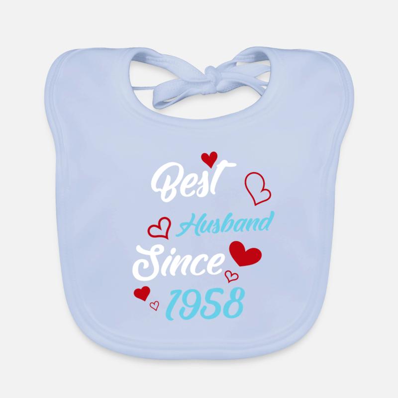 Best Husband Since 1958 Wedding Organic Baby Bibs