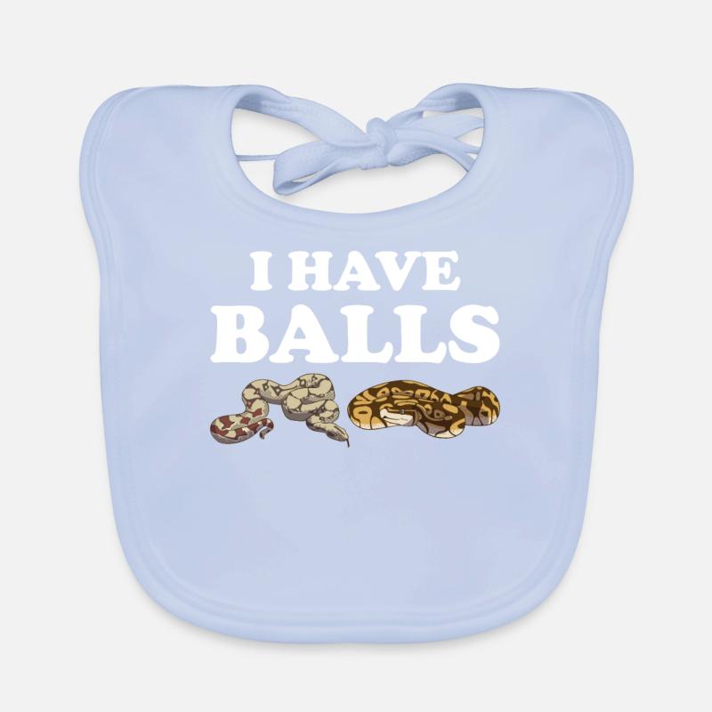 Funny Ball Python Snake Organic Baby Bibs
