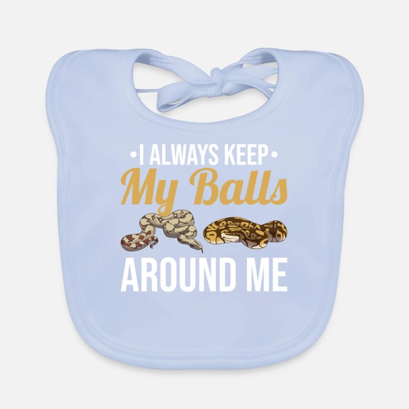 Funny Ball Python Snake Organic Baby Bibs