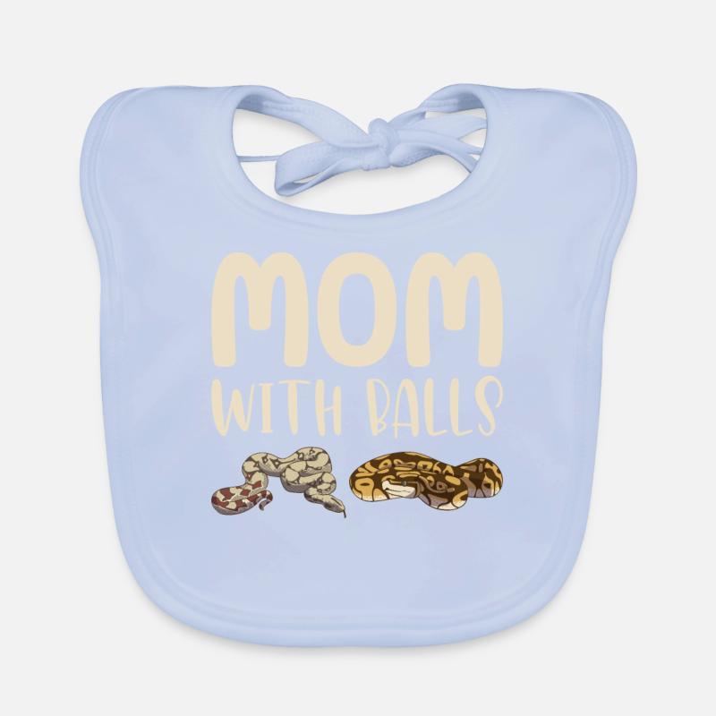 Funny Ball Python Snake Organic Baby Bibs