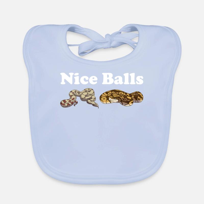 Funny Ball Python Snake Organic Baby Bibs