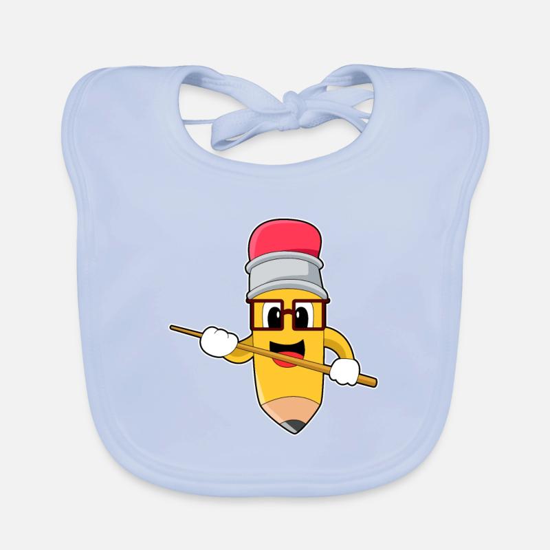 Bleistift Lehrer Pointer Baby Bio-Lätzchen