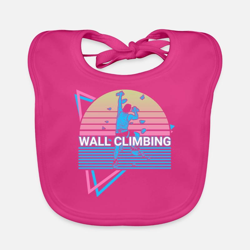 Wall climbing Wall climber retro Organic Baby Bibs