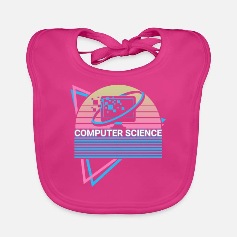Computer Science Retro Organic Baby Bibs