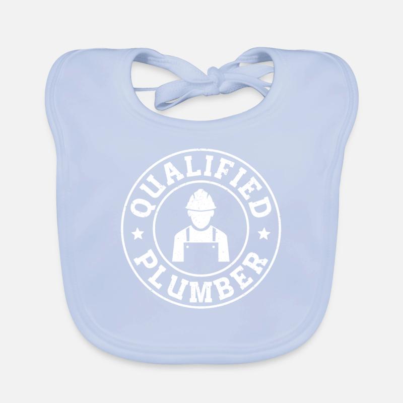 Construction Plumber Organic Baby Bibs