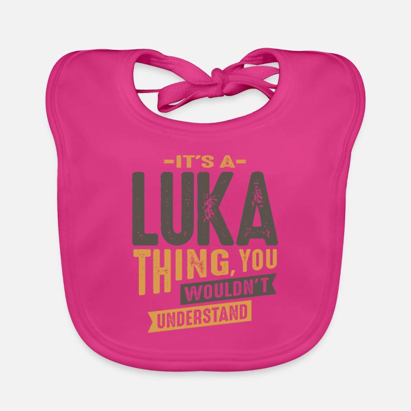 It's a Luka Thing Personalized Name Organic Baby Bibs