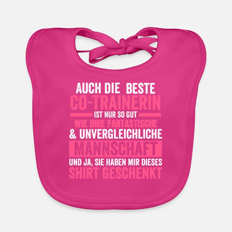 Co-Trainerin Sport Coach Geschenk Baby Bio-Lätzchen