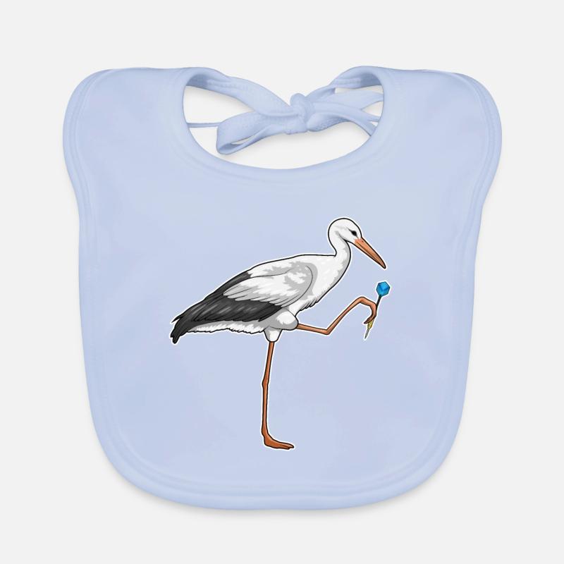 Fléchette de cigogne Bavoir bio Bébé