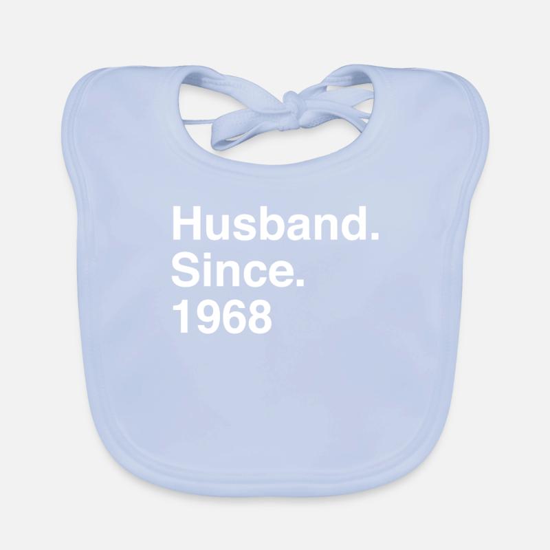 Anniversary Husband Since 1968 Wedding Organic Baby Bibs