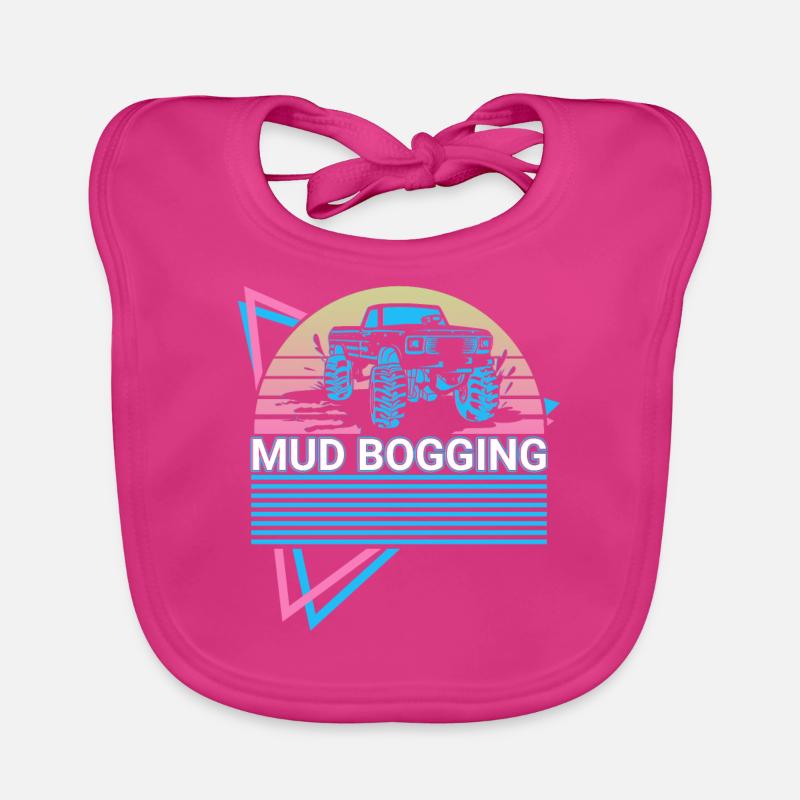 Mud Bogging Retro Organic Baby Bibs