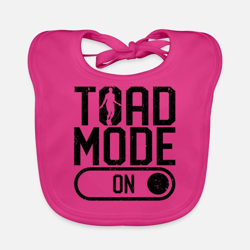 Funny skipping rope skipping rope skipping rope toad Organic Baby Bibs